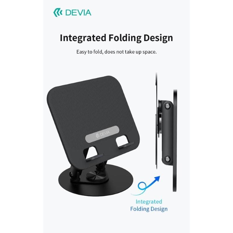 Devia Supporto pieghevole con rotazione a 360� per tablet e laptop