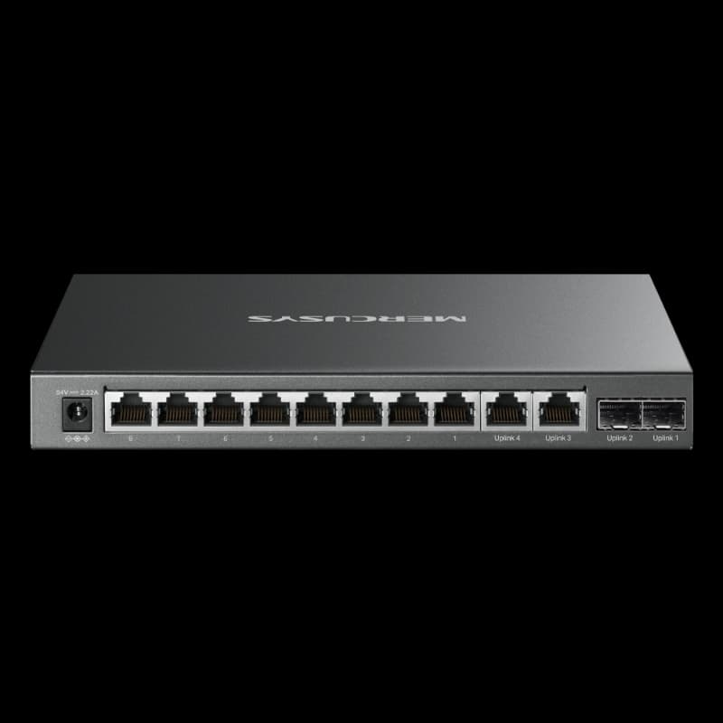 Mercusys 12-Port Gigabit Desktop Switch with 8-Port PoE+ MS112GMP