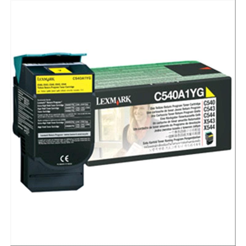 LEXMARK TONER c540 c543 c544 c546 x543 x544 x546 GIALLO 1K ORIGINALE RETURN