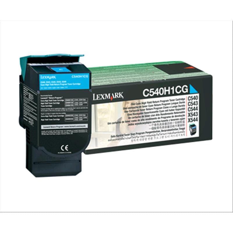 LEXMARK TONER c540 c543 c544 c546 x543 x544 x546 CIANO 2K ORIGINALE HC RETURN