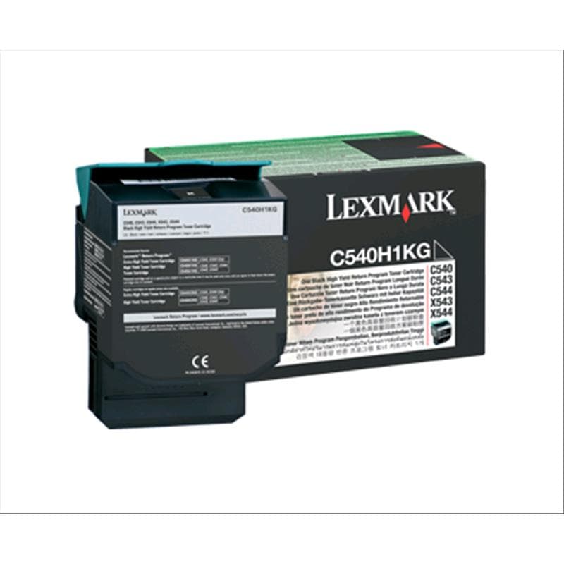 LEXMARK TONER c540 c543 c544 c546 x543 x544 x546 NERO 2.5K ORIGINALE HC RETURN