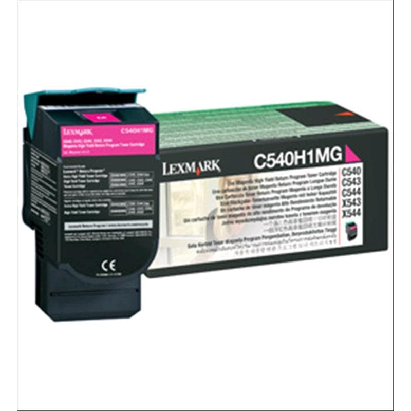 LEXMARK TONER c540 c543 c544 c546 x543 x544 x546 MAGENTA 2K ORIGINALE HC RETURN