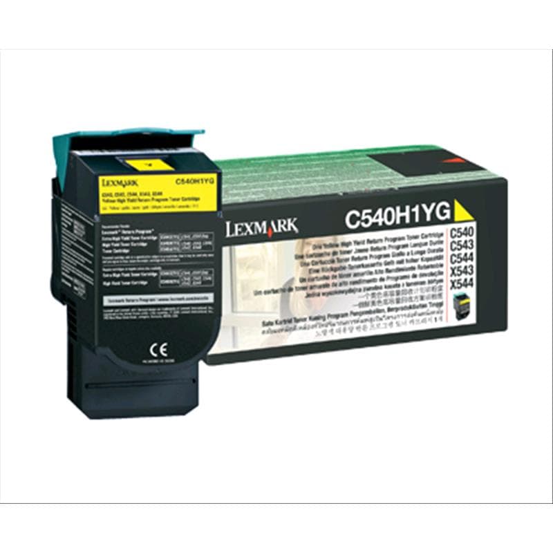 LEXMARK TONER c540 c543 c544 c546 x543 x544 x546 GIALLO 2K ORIGINALE HC RETURN