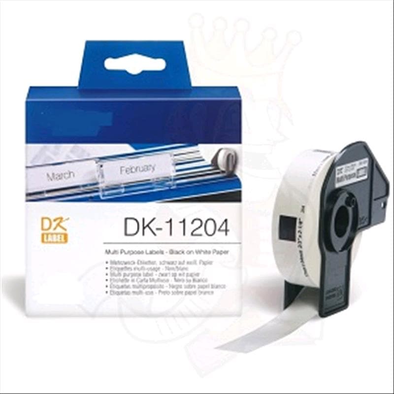 BROTHER ROTOLO da 400 ETICHETTE per MULTIUSO NERO su BIANCO 17mm x 54mm COMPATIBILE