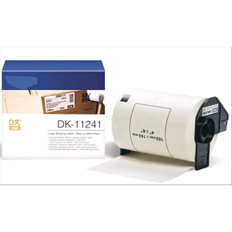BROTHER ROTOLO da 200 ETICHETTE GRANDI per SPEDIZIONI NERO su BIANCO 102mm x 152mm COMPATIBILE