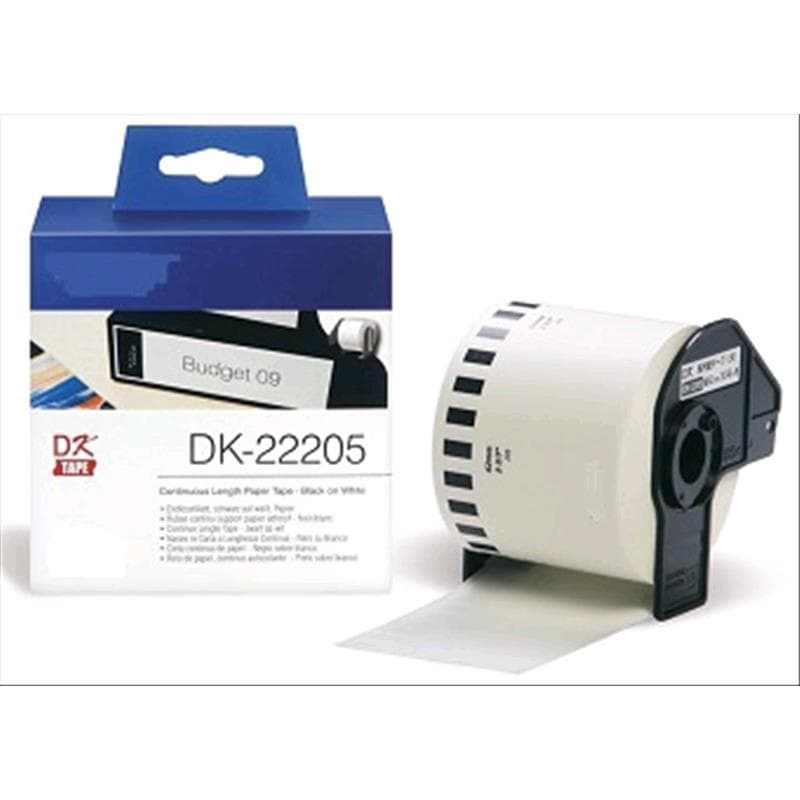 BROTHER 60 ROTOLI continuo ETICHETTE di CARTA NERO su BIANCO 62mm x 30.48mt COMPATIBILE