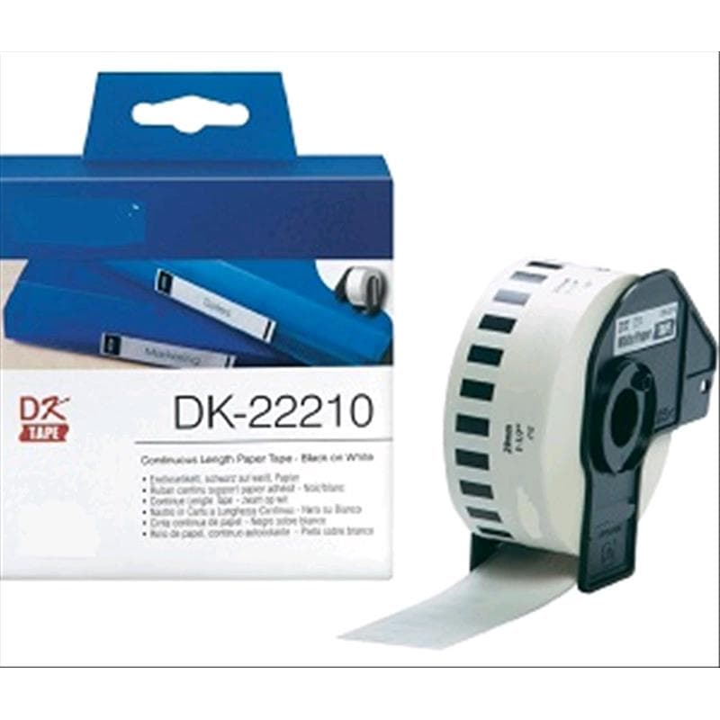 BROTHER ROTOLO continuo ETICHETTE di CARTA NERO su BIANCO 29mm x 30.48mt COMPATIBILE