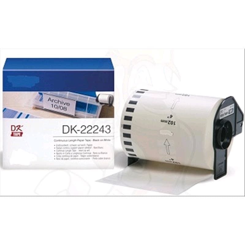 BROTHER ROTOLO continuo ETICHETTE di CARTA NERO su BIANCO 102mm x 30.48mt COMPATIBILE