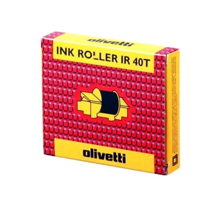 OLIVETTI RULLO TAMPONE INCHIOSTRO IR40T NERO e ROSSO ORIGINALE Ink roller Conf.2pz