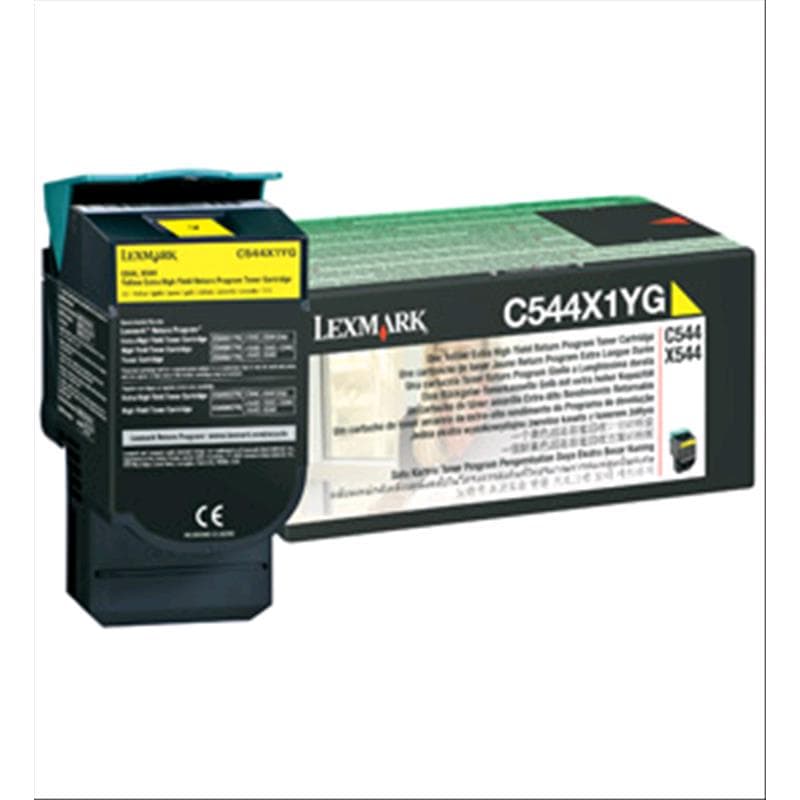 LEXMARK TONER c544 c546 x544 x546 x548 GIALLO 4K ORIGINALE RETURN