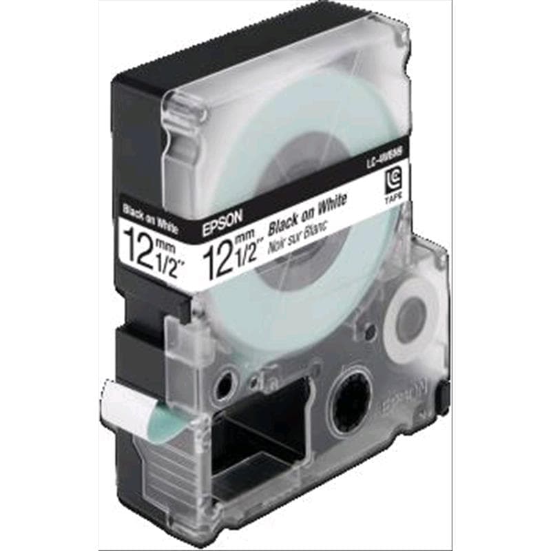 NASTRO NERO su BIANCO 18mm x 9mt COMPATIBILE EPSON (LC-5WBN9)