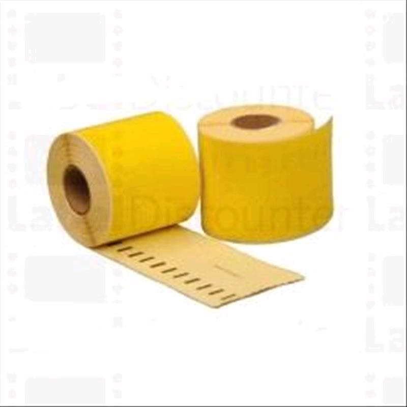 ROTOLO da 110 ETICHETTE ADESIVE GIALLE COMPATIBILE DYMO 190mm  x 59mm (99019Y) MINIMO 50pz