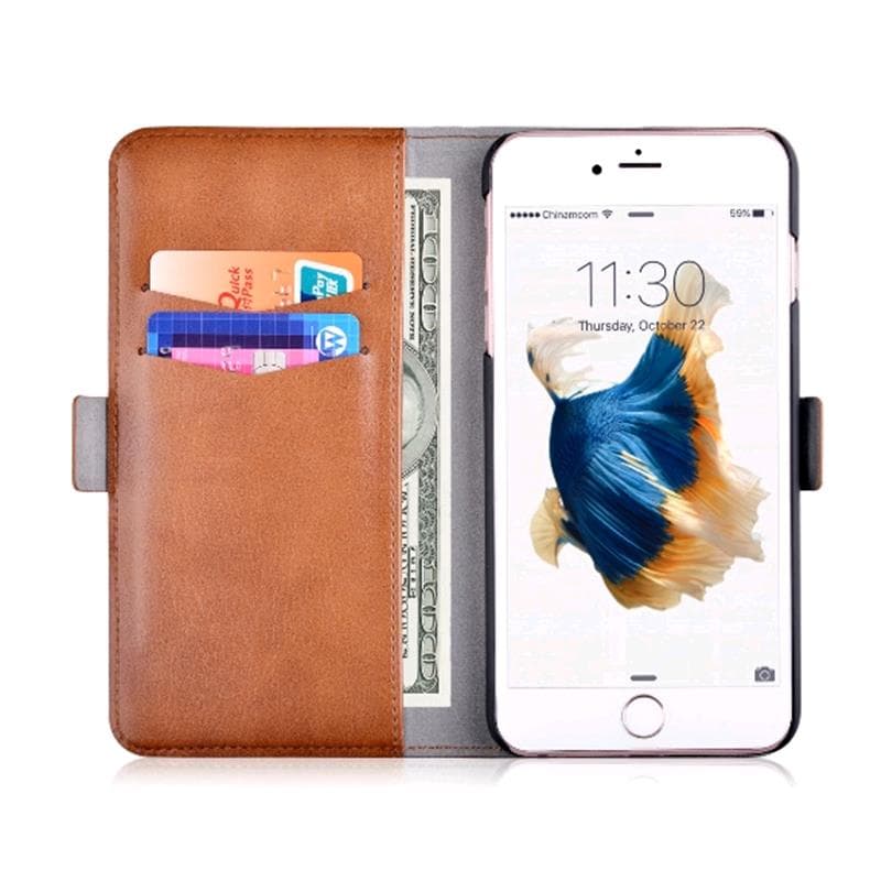 Custodia in Pelle con Portadocumenti Apple iPhone 6S/6 Marrone