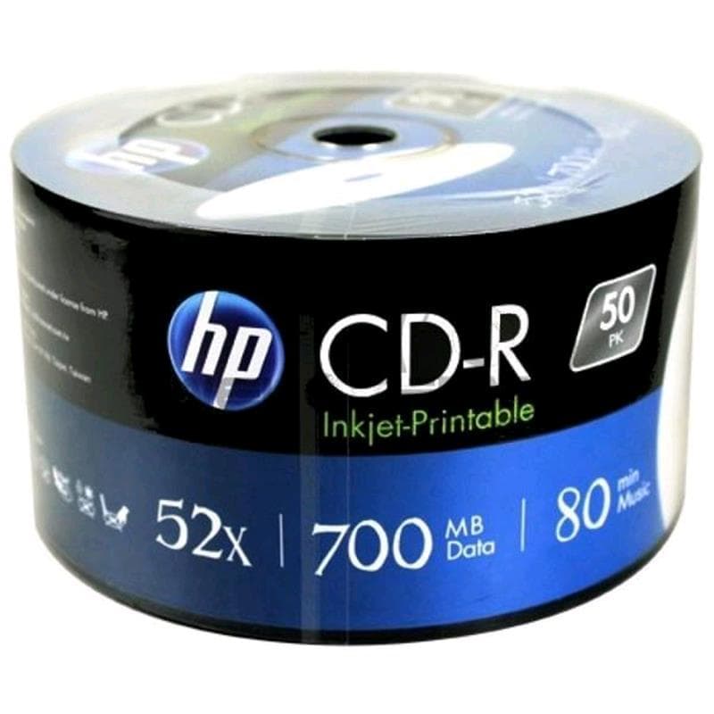 CD-R 700MB 52x Shrink 50pz HP InkJet Bianca 23.5-118 - 69301