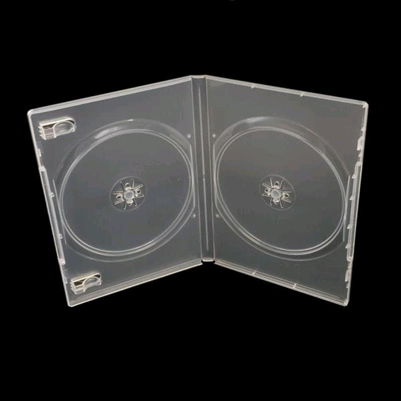 CUSTODIA 14mm DVD DOPPIA CLEAR LUCIDO MACCHINABILE lotto da 100pz