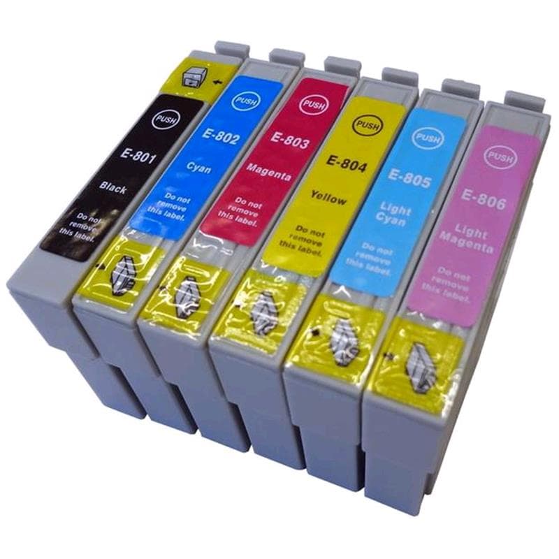 EPSON CARTUCCIA T0807 MULTIPACK COMPATIBILE - COLIBRI' - (5bk+5c+5m+5y+5pc+5pm)