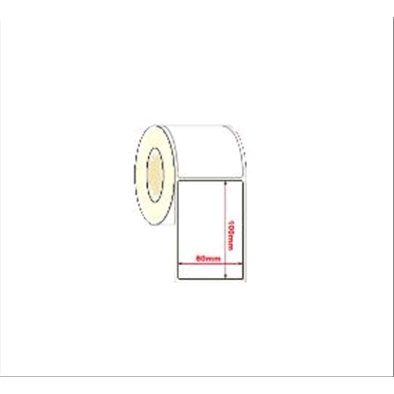 Rotolo Etichette Carta bianca Vellum Adesiva permanente 80x100mm an.25mm (485 et/rot.) ORIGINALE