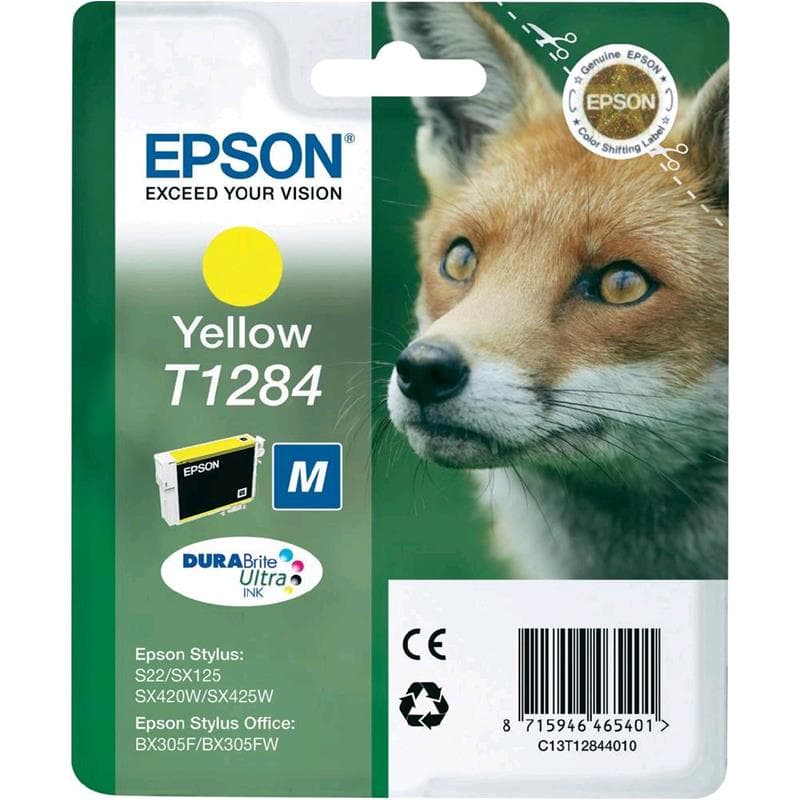 EPSON CARTUCCIA T1284 GIALLO 3.5ml ORIGINALE - VOLPE