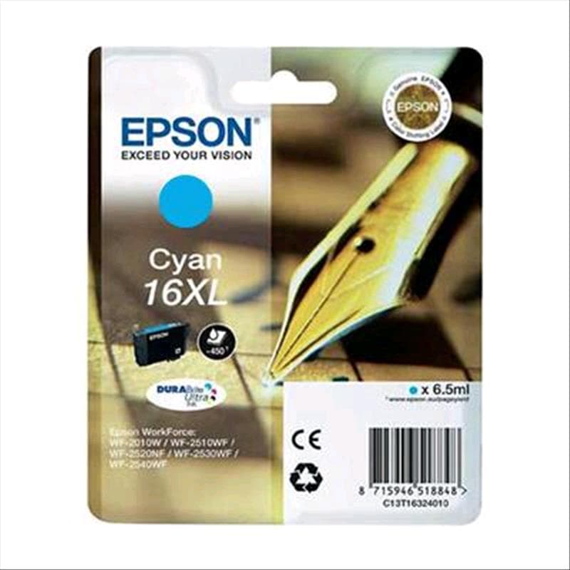 EPSON CARTUCCIA 16XL CIANO 6ml ORIGINALE - PENNA E CRUCIVERBA