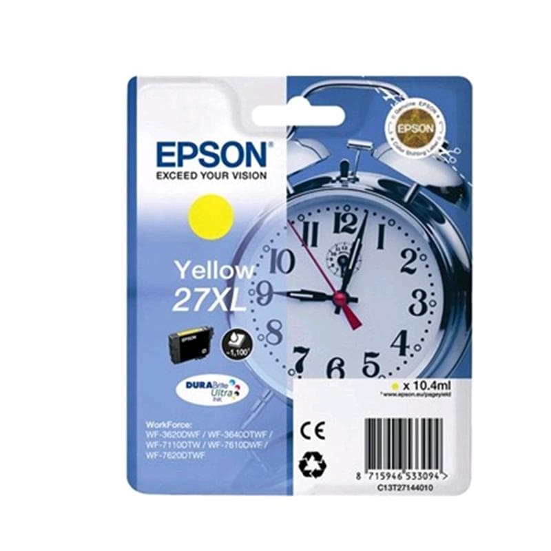 EPSON CARTUCCIA 27XL GIALLO 10ml ORIGINALE - SVEGLIA