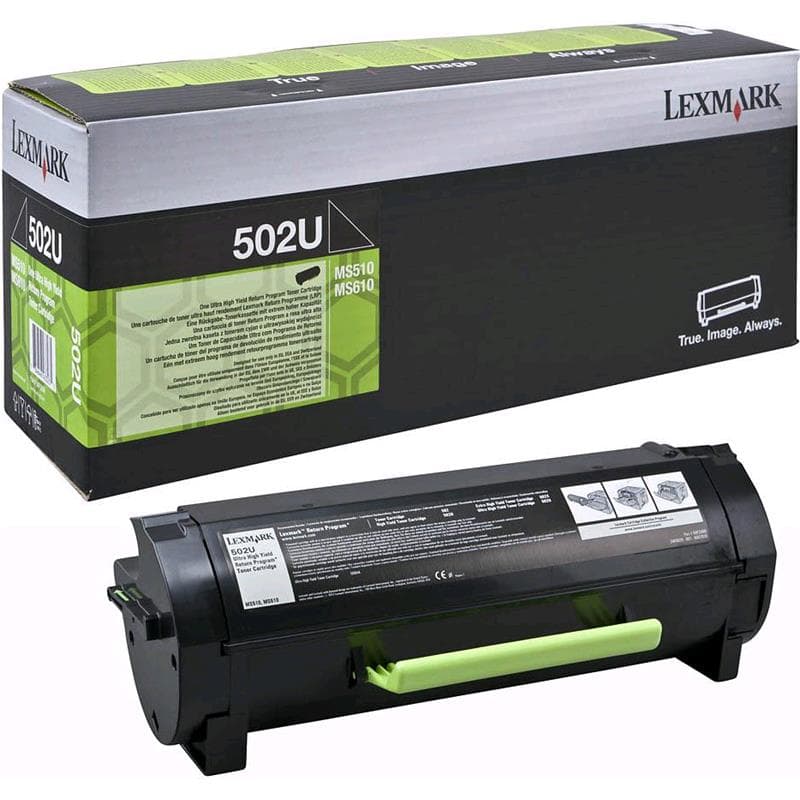 LEXMARK TONER 502U NERO 20K ORIGINALE RETURN