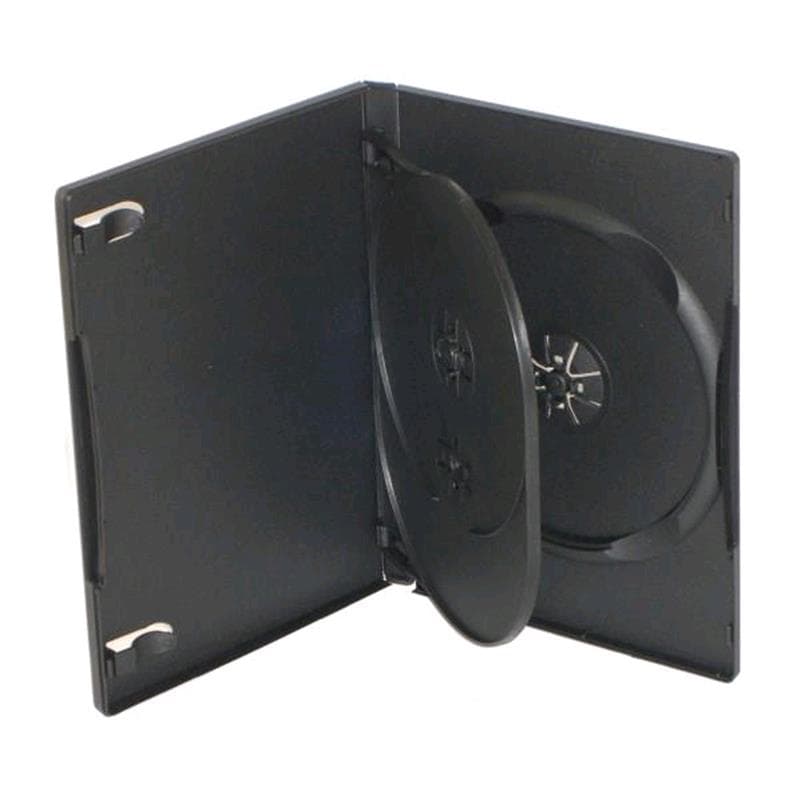 CUSTODIA 14mm DVD TRIPLA NERA con 1 inserto Conf.100pz