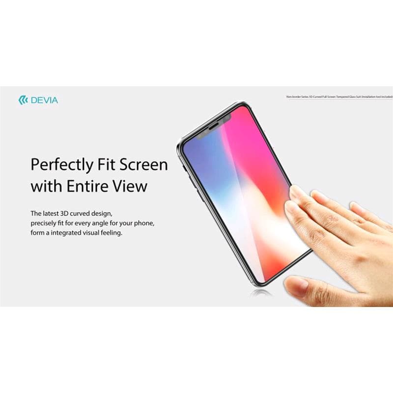 Vetro temperato 3D invisibile e antipolvere Apple iPhone X