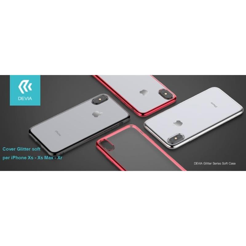Cover Glitter soft con bordo Nero Apple IPhone Xr 6.1