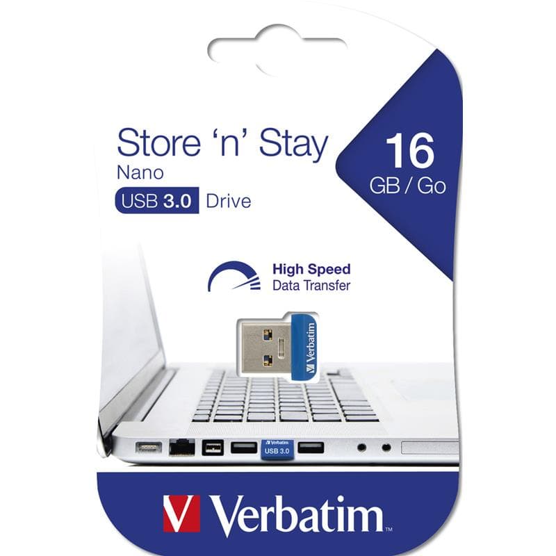 PEN DRIVE 16GB VERBATIM USB 3.0 Store'n'Stay Nano