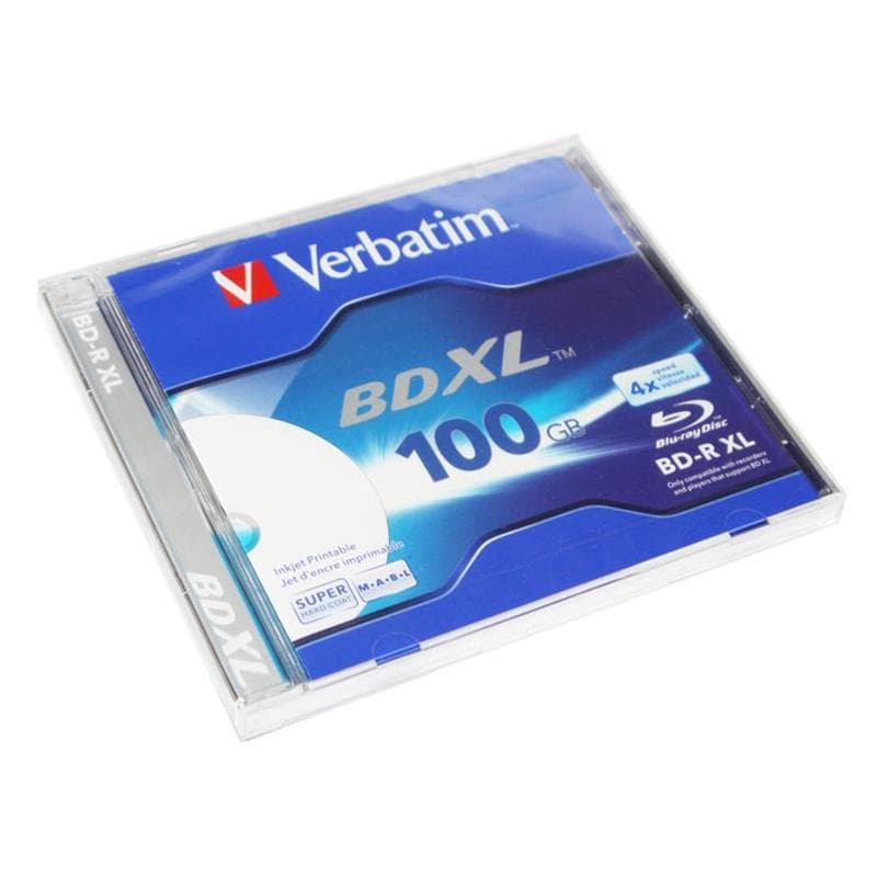 BD-R XL 100GB 4x Jewel 1pz VERBATIM InkJet Bianca 22-118
