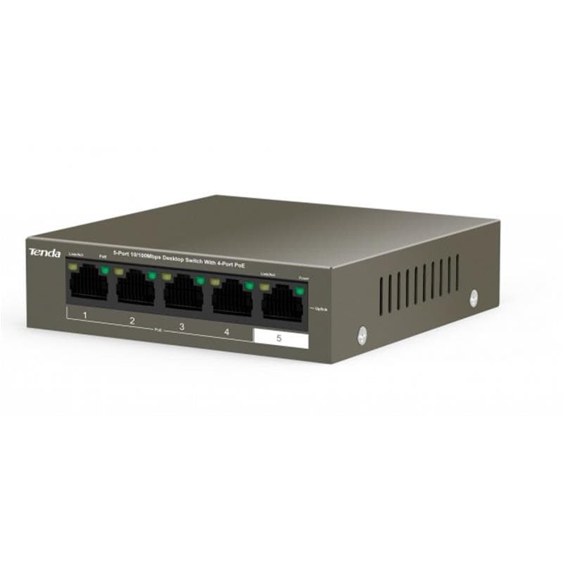 Switch Desktop 5 Porte 10/100 con 4 PoE 35W TEF1105P-4-38W Tenda
