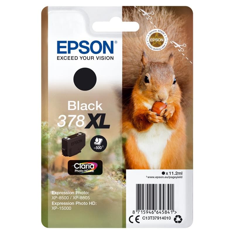 EPSON CARTUCCIA 378XL NERO 11ml ORIGINALE - SCOIATTOLO