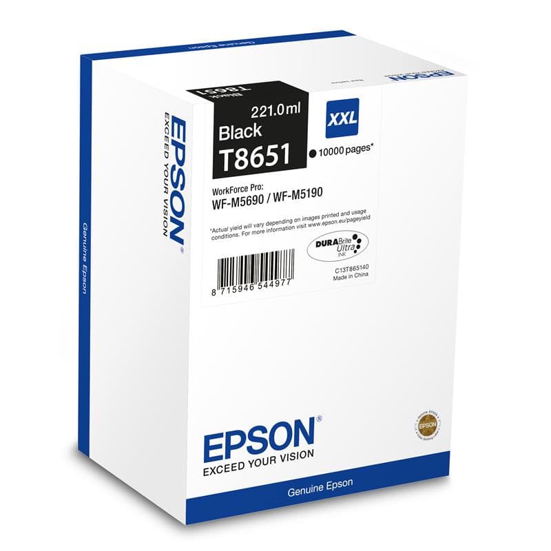 EPSON CARTUCCIA T8651 NERO ORIGINALE x WF-M5xxx XXL