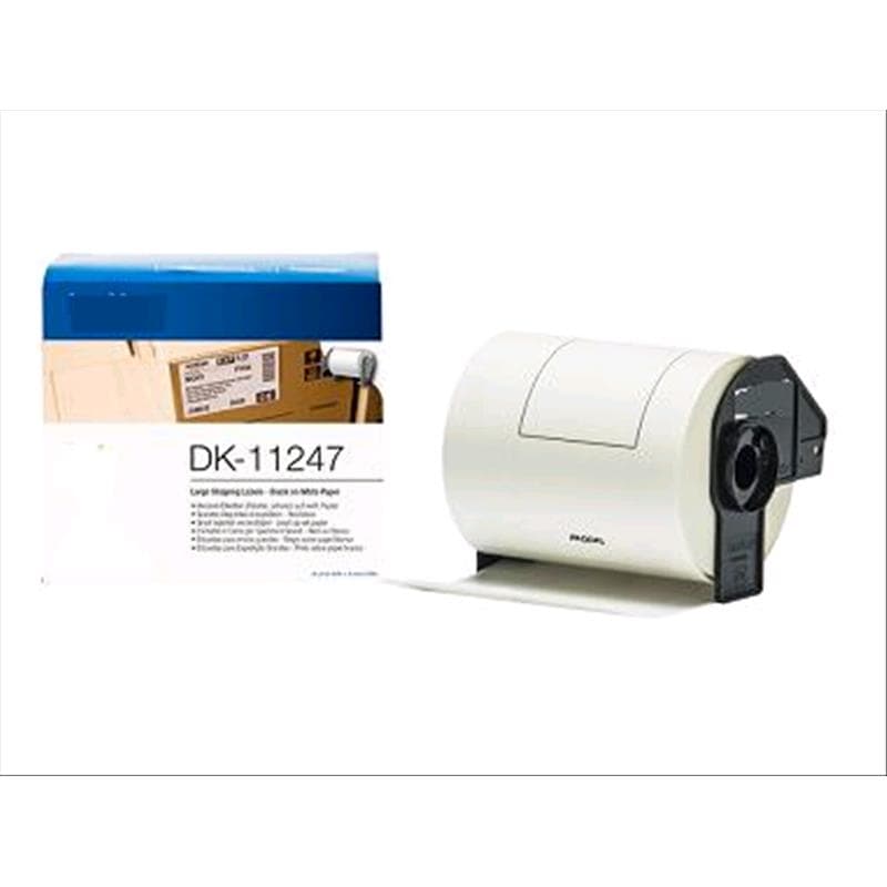 BROTHER ROTOLO da 180 ETICHETTE di CARTA ADESIVA NERO su BIANCO 103.6mm x 164.3mm COMPATIBILE