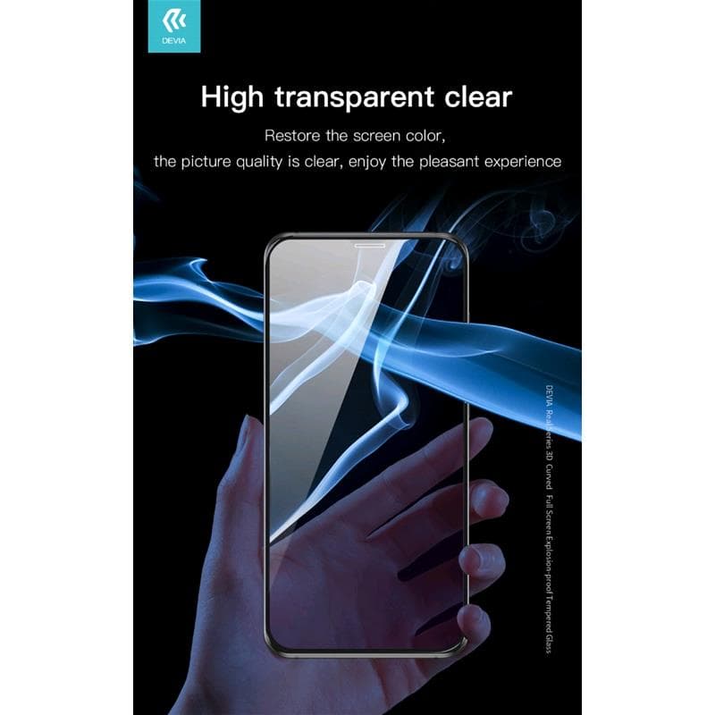 Pellicola in vetro temperato Full 3D Apple iPhone 11 Pro Max Nera