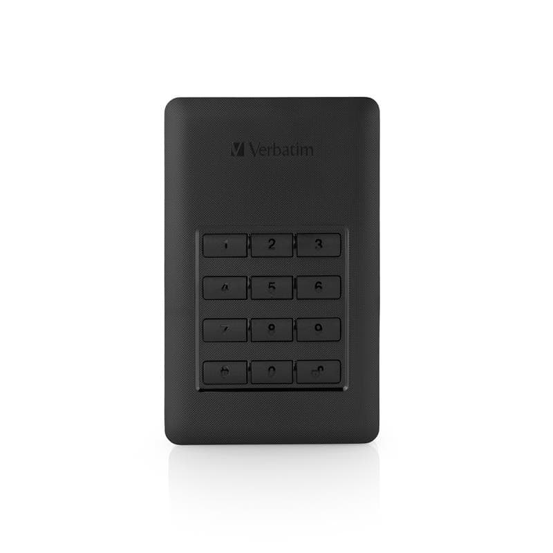VERBATIM STORE �N� GO SECURE HDD WITH KEYPAD USB 3.1 GEN 1 2TB BLACK, 256-bit AES ENCRYPTION