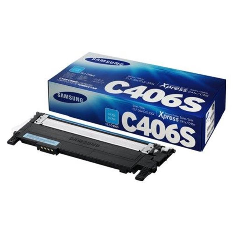 SAMSUNG TONER CLT-C406S CIANO 1K ORIGINALE - ST984A