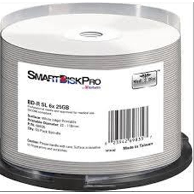 BD-R SL 25GB 6x Cake 50pz VERBATIM Pro InkJet Bianca 22-118 MED