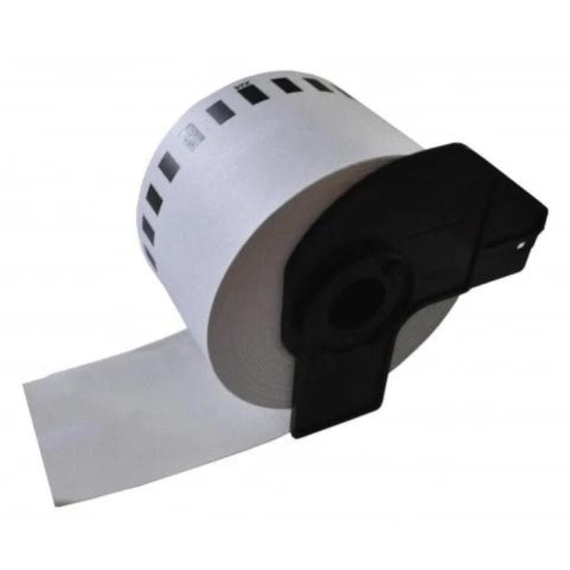 BROTHER ROTOLO continuo CARTA NON ADESIVA NERO su BIANCO 54mm x 30.48mt COMPATIBILE