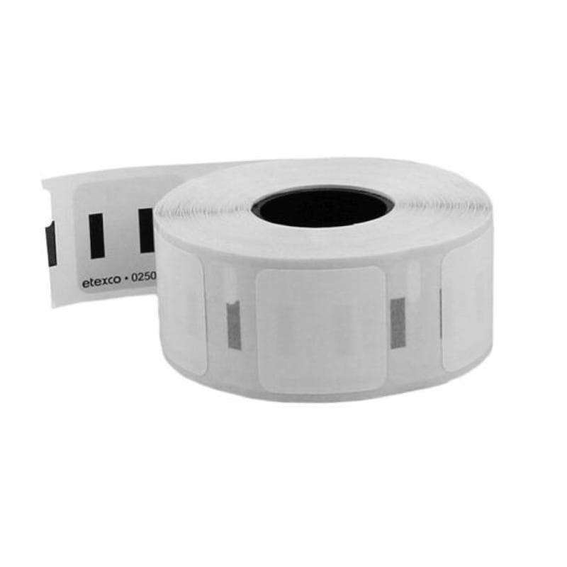 ROTOLO da 750 ETICHETTE ADESIVE BIANCHE COMPATIBILE DYMO 25mm x 25mm (929120)