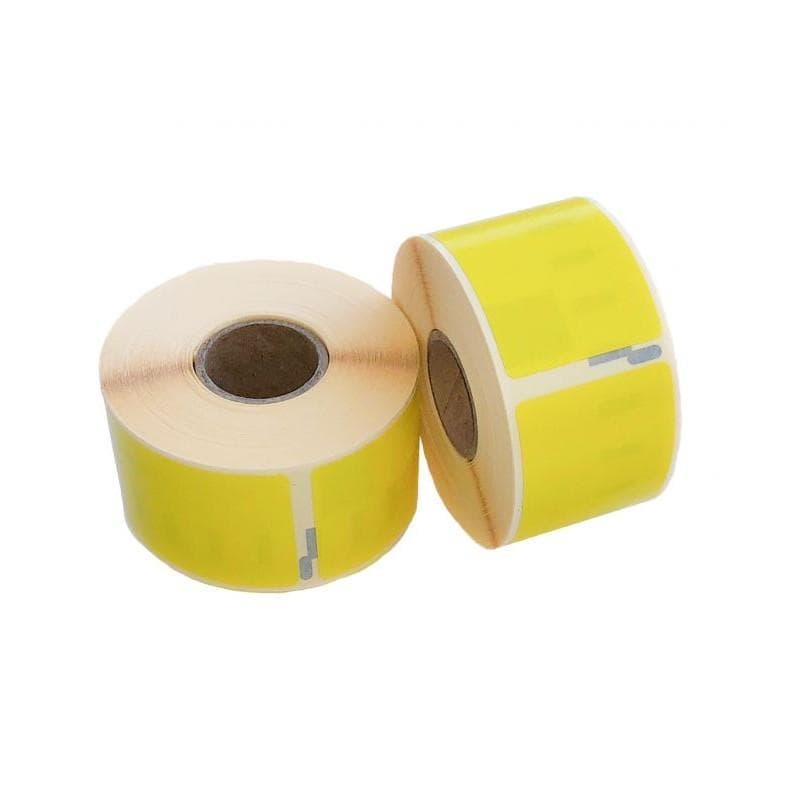 ROTOLO da 260 ETICHETTE ADESIVE GIALLE COMPATIBILE DYMO 89mm x 36mm (99012Y)