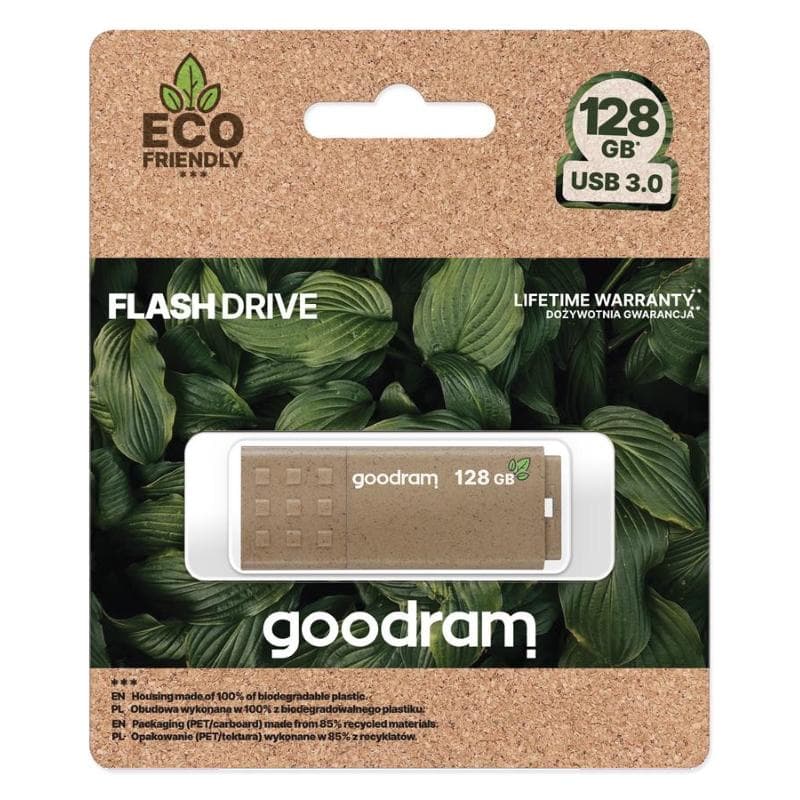 PEN DRIVE 128GB GOODRAM USB 3.2 UME3 ECO FRIENDLY con CAP 60R/20W