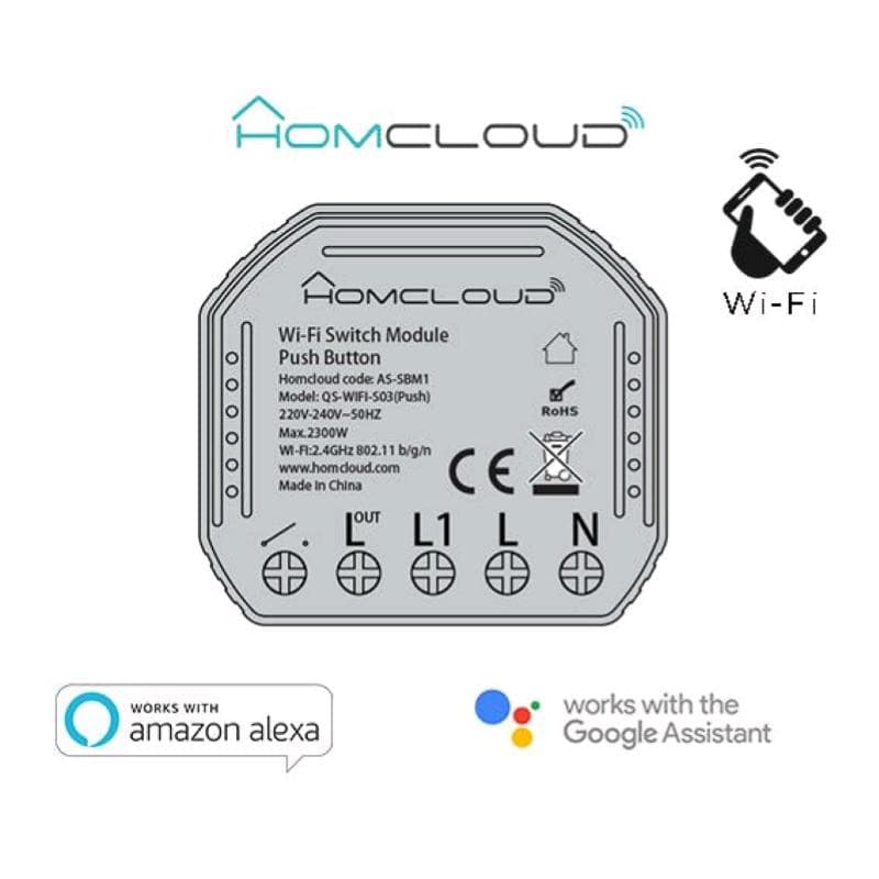 Homcloud Modulo Pulsante Intelligente Wi-Fi da incasso