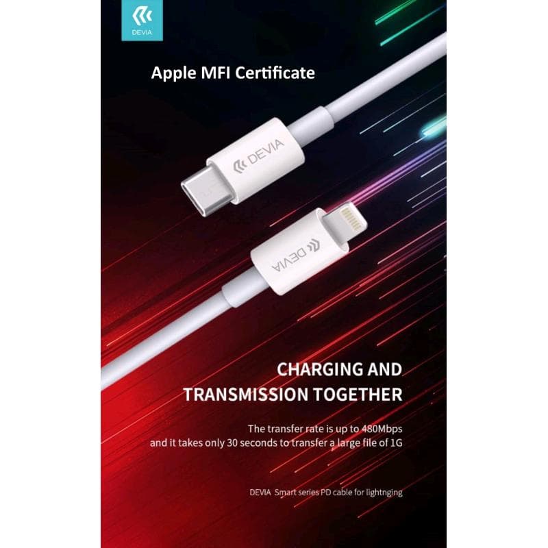 Cavo carica e dati 1,5 metri 18W Apple IPhone MFI carica rapido