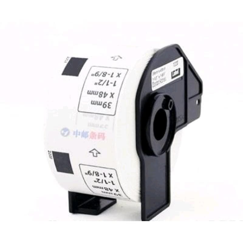 BROTHER ROTOLO da 620 ETICHETTE per MULTIUSO NERO su BIANCO 39mm x 48mt