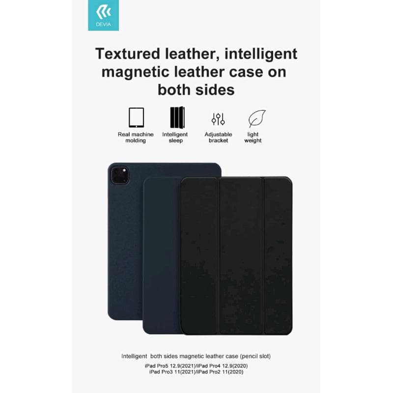 Cover magnetica Apple iPad Pro5 & Pro4 12.9 2021 & 2020 Blu