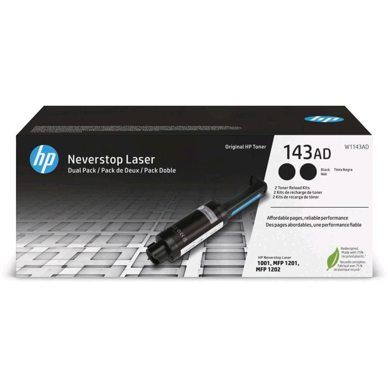 HP TONER 143AD NERO 2.5K ORIGINALE Conf.2pz