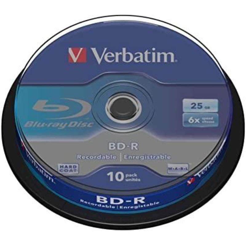 BD-R SL 25GB 6x Cake 10pz VERBATIM MABL