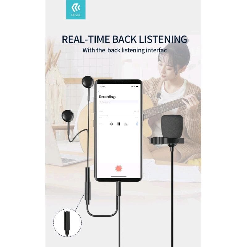 Microfono per Smartphone a filo con connettore Jack 3,5mm