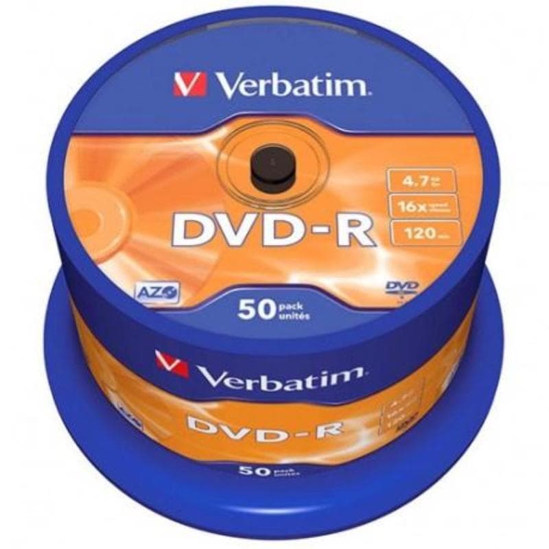 DVD-R 4.7GB 16x Cake 50pz VERBATIM Azo